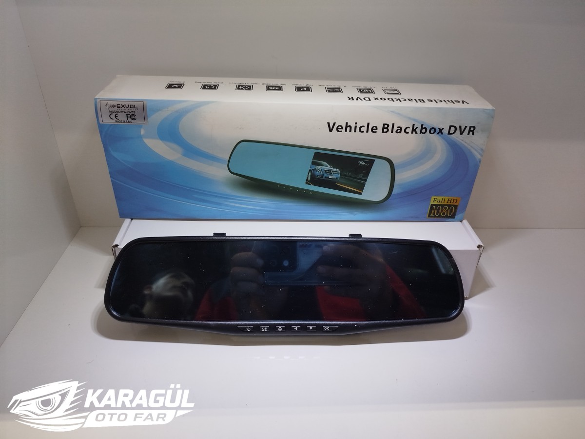 Vehicle Dikiz Aynası Araç Kamerası Full Hd 1080P + Geri Görüş Kamerası