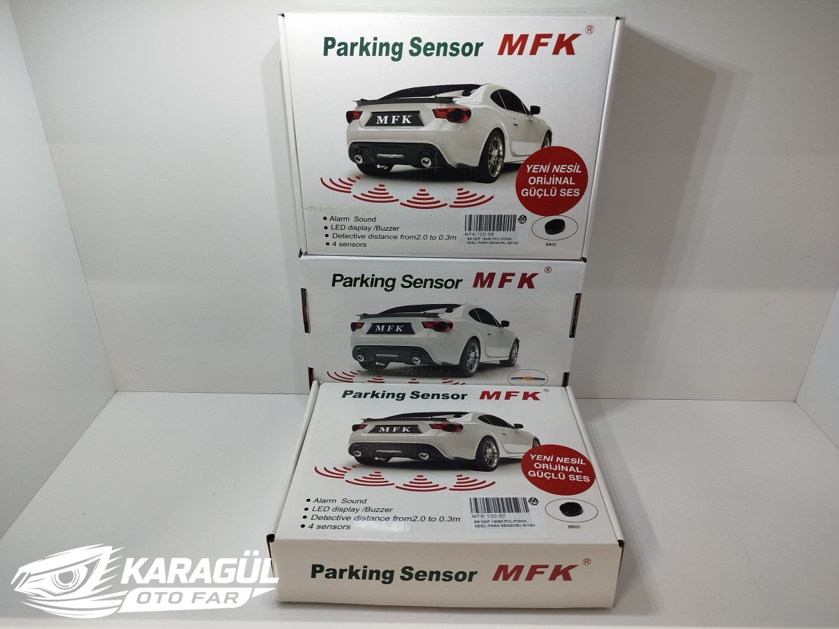 Mfk Universal Park Sensörü Sesli (12V) Beyaz