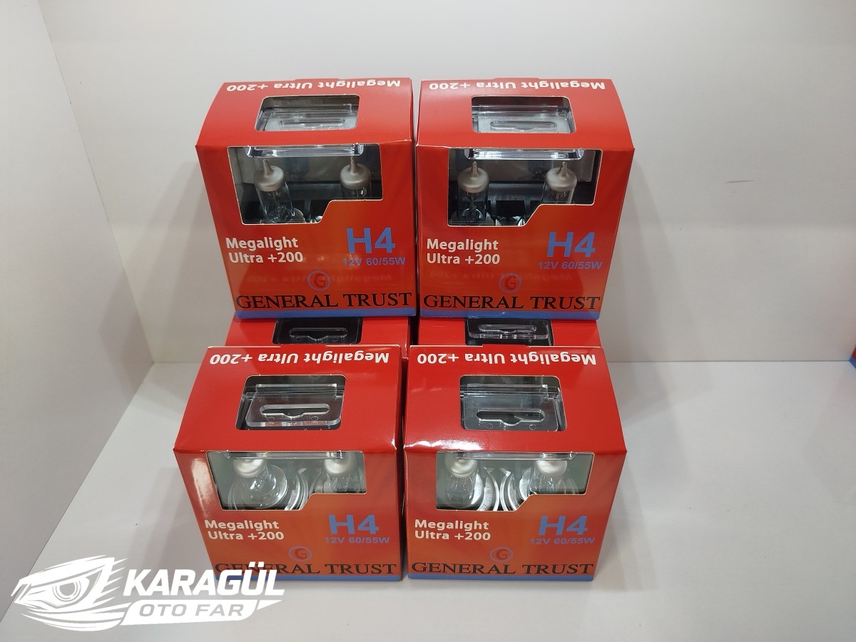 General Trust Megalıght Ultra H4 12v 55w 200 %